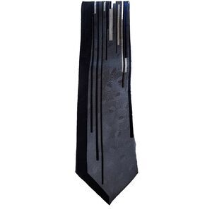 Salvatore Pellegrino IL Pinttore Italian Silk Mens Neck Tie Gray Black Blue